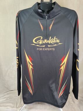 Gamakatsu Fishing Shirt Quarter Zip Pullover Collared Long Sleeve Size 2XL